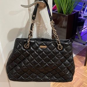 Authentic Kate Spade quilted leather bag with chain